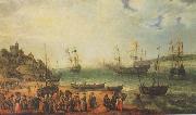 WILLAERTS, Adam The Prince Royal and other shipping in an Estuary USA oil painting reproduction